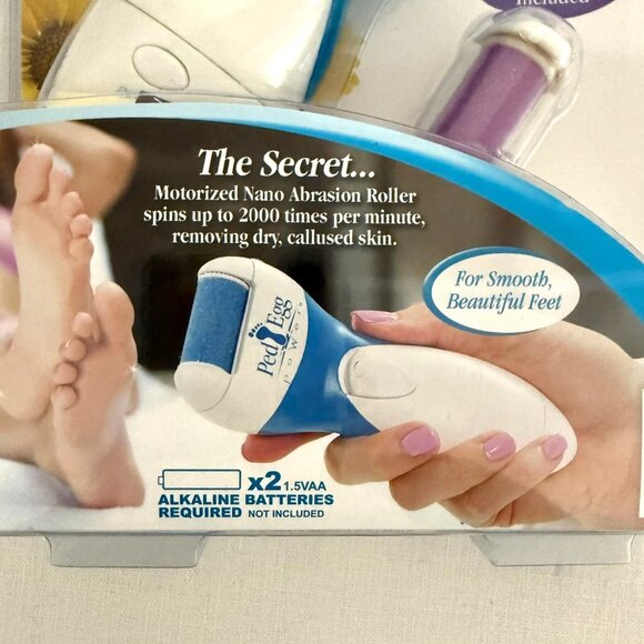 Ped Egg Power Cordless Electric Callus Remover Bonus Smoothing Head Soft Feet - Picture 6 of 10